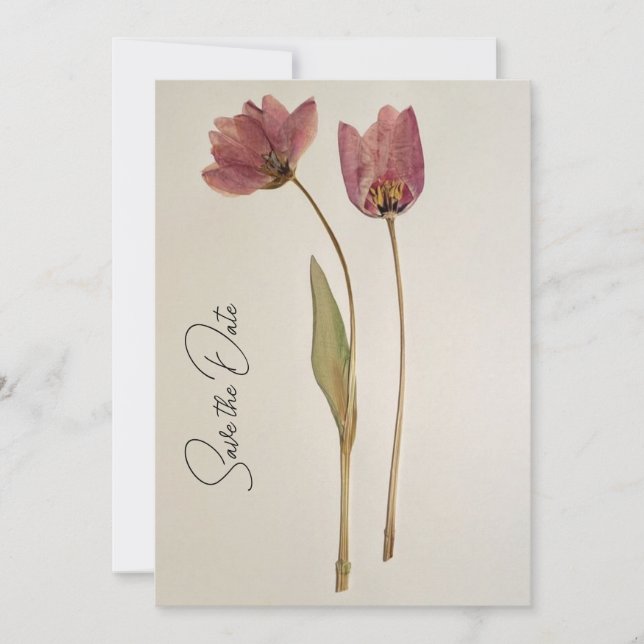 Einfache Wildblume Save the Date Einladung (Vorderseite)