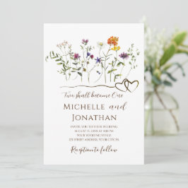 Einfache Wildblumen Garten Blumenhochzeit Christli Einladung