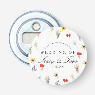 Einfache Wildblumen handgezeichnete Hochzeit Viele Flaschenöffner