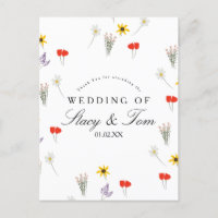 Einfache Wildblumen handgezeichnete Hochzeit Viele