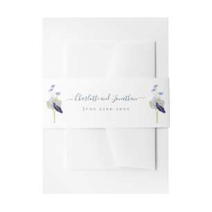 Einfache Wildblumen Hochzeit Personalisiert Einladungsbanderole