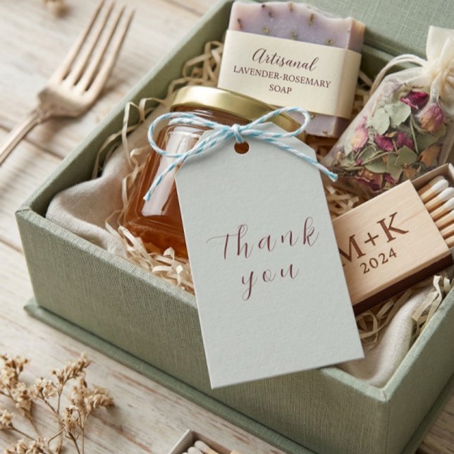 Einfache wilde Wasserfarben-Blume in Taubengrau  Geschenkanhänger (Von Creator hochgeladen)