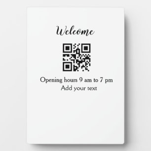 Einfache Willkommensöffnung Willkommens-Barcode QR Fotoplatte