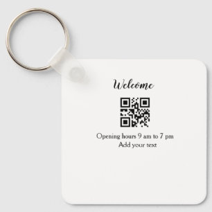 Einfache Willkommensöffnung Willkommens-Barcode QR Schlüsselanhänger