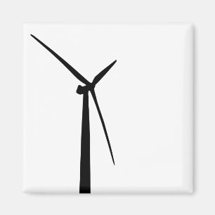 Einfache Windturbine-Grünenergie-Silhouette Magnet