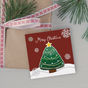 Einfache Winter Snowflakes Weihnachtsgeschenk Geschenkanhänger