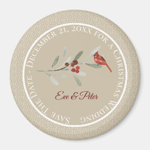 Einfache Winters//Hochzeit Magnet