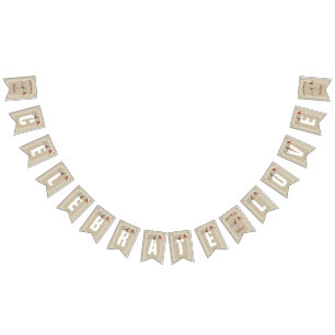 Einfache Winters mit Kardinal Feierliche Liebe Wimpelkette