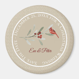 Einfache Winters/Save the Date/Hochzeit Magnet