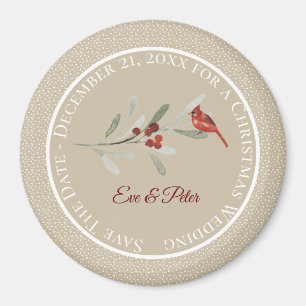 Einfache Winters/Save the Date/Hochzeit Magnet