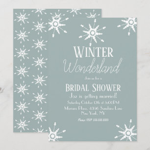 Einfache Winterschneeflocken Bridal Dusche Einladu Einladung