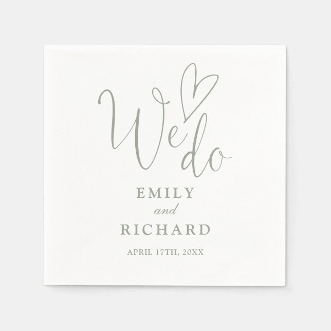 Einfache Wir machen Script-Liebe Herzstück-Seite G Serviette (Vorderseite)