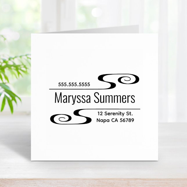 Einfache Wirbel-Adresse Gummistempel (Von Creator hochgeladen)