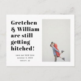 Einfache Wörter Save the Date Foto Postkarte