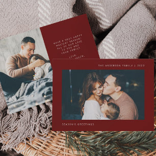 Einfache Wünsche   MINIMALISTISCHES FOTO Feiertagskarte