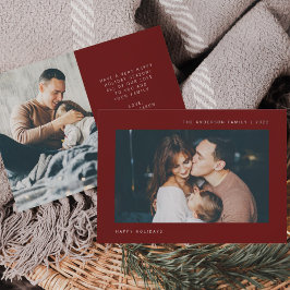 Einfache Wünsche | MINIMALISTISCHES FOTO Feiertagskarte