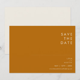 einfache Wüste | Burnt Orange Horizontal Save The Date