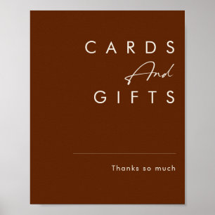 einfache Wüste Dark Cinnamon Cards and Gifts Sig Poster