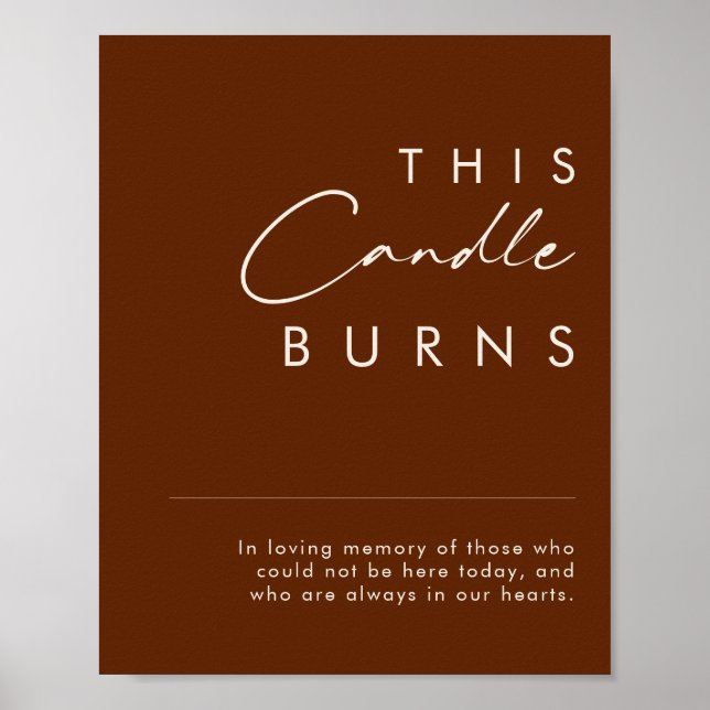 einfache Wüste | Dunkle Zimon Diese Kerze Burns Poster (Vorne)