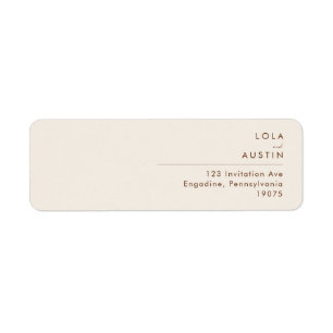 einfache Wüste Natural White Return Address Labe