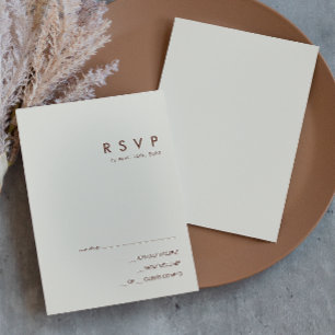 einfache Wüste Natural White RSVP Card Karte