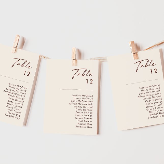 einfache Wüste | Natural White Tischnummer Chart (Von Creator hochgeladen)