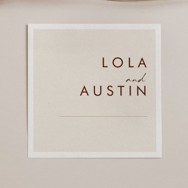 einfache Wüste | Natürliche weiße Hochzeit Napkins Serviette (Von Creator hochgeladen)