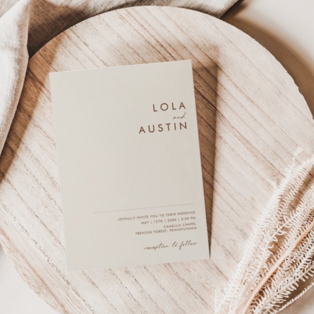 Einfache Wüste natürliches Weiß in einer Einladung (Von Creator hochgeladen)