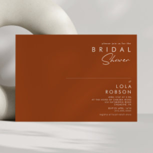 einfache Wüste   Terracotta-Brautparty Einladung
