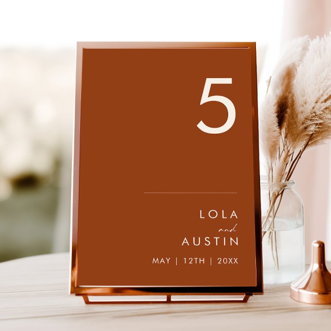 einfache Wüste | Terracotta-Tischnummer Tischnummer (Von Creator hochgeladen)