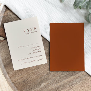 Einfache Wüste Terrakotta-Menüauswahl-RSVP-Karte RSVP Karte