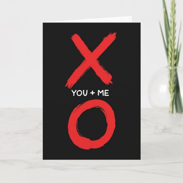 Einfache Xo You And Me Karte (Vorderseite)