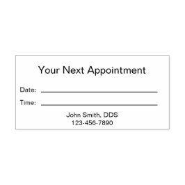 Einfache Zahnarztpraxis - Ihr nächster Termin Permastempel