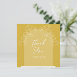 Einfache, zarte Arch Style Hochzeit Dankeschön Kar Dankeskarte
