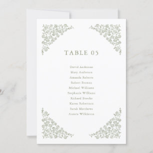 Einfache, zarte, floralfreie Sitzkarte Einladung