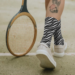 Einfache Zebra Print Schwarz-weiß Niedlich Moderne Socken