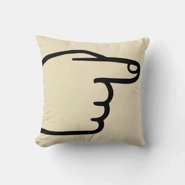 Einfache Zeigehandschuhe Kissen (Vorderseite)