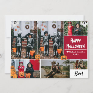 Einfache zeitgemäße Halloween-Foto-Kollektion Feiertagskarte