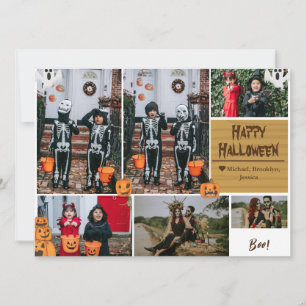 Einfache zeitgemäße Halloween-Foto-Kollektion Feiertagskarte