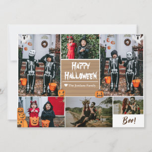 Einfache zeitgemäße Halloween-Foto-Kollektion Feiertagskarte
