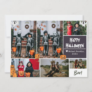 Einfache zeitgemäße Halloween-Foto-Kollektion Feiertagskarte