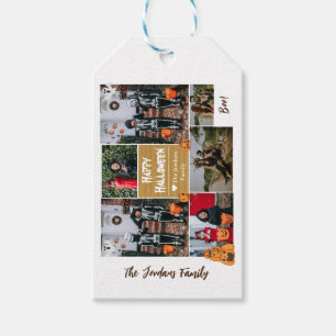 Einfache zeitgemäße Halloween-Foto-Kollektion Geschenkanhänger