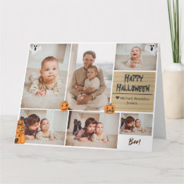 Einfache zeitgemäße Halloween-Foto-Kollektion Karte