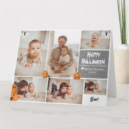 Einfache zeitgemäße Halloween-Foto-Kollektion Karte