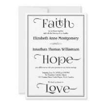 Einfache, zeitgenössische Christliche Hochzeitsein