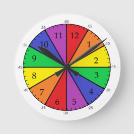 Einfache Zeituhr mit Minutenmarkierungen Runde Wanduhr