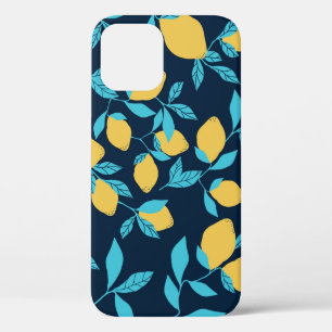 Einfache Zitrusfrüchte: Zitronen auf Blau. Case-Mate iPhone Hülle