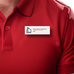 Einfache Zuhause Services-Mitarbeiter Name-ID-Abze Namenschild