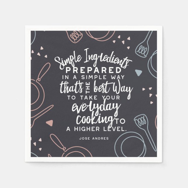 Einfache Zutaten und tägliche Kochkurse Serviette (Vorderseite)