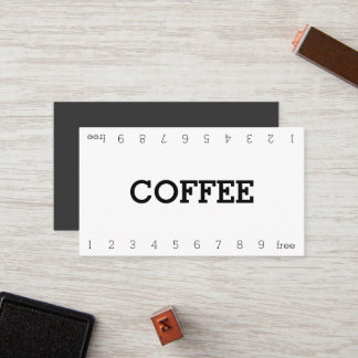 Einfache Zweifach-Nummern-Treue-Coffee-Punch-Card Treuekarte